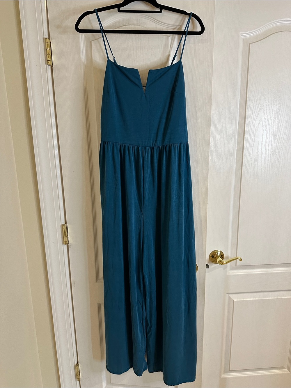 Melrose and Market Teal Spaghetti-Strap Jumpsuit